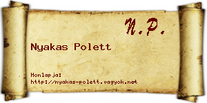 Nyakas Polett névjegykártya